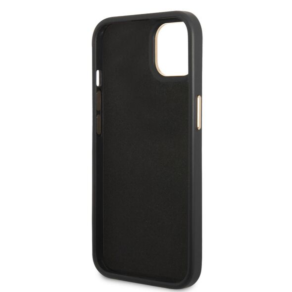 Guess case for iPhone 14 Plus 6,7&quot; GUHCP14MHG4SHK black HC PC/TPU 4G PU Metal Outline Script 3666339065218