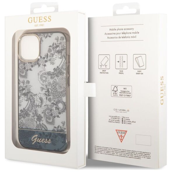 Guess Apple iPhone 14 Plus (6.7) PC/TPU Toile De Jouy hátlapvédő tok szürke (GUHCP14MHGPLHG)