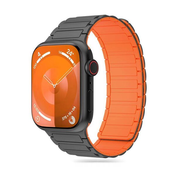 Strap for APPLE WATCH 4 / 5 / 6 / 7 / 8 / 9 / SE / ULTRA 1 / 2 (42 / 44 / 45 / 49 MM) Tech-Protect Iconband Magnetic orange 5906302309603