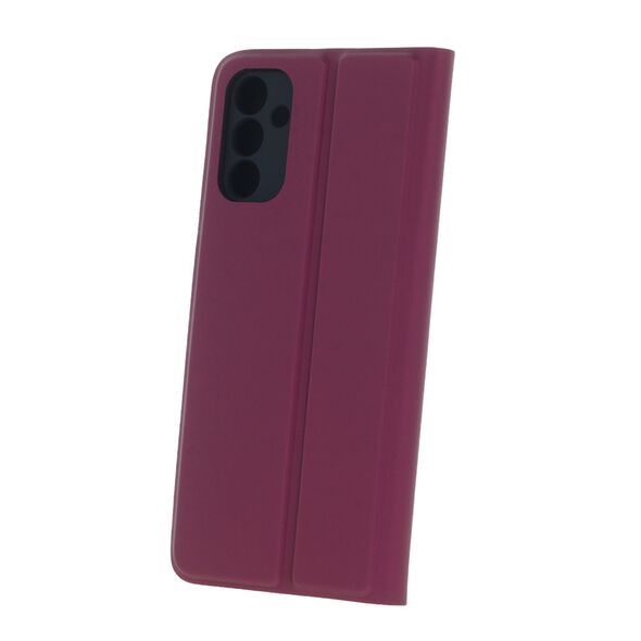 Smart Soft Samsung A356 Galaxy A35 5G oldalra nyíló mágneses könyv tok szilikon belsővel burgundy 5907457723658