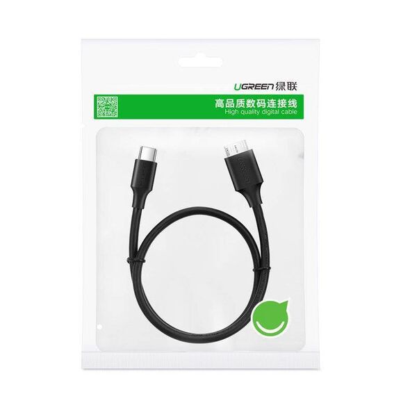 Micro-B USB 3.0 - USB-C cable UGREEN 1m (black) 6957303821037