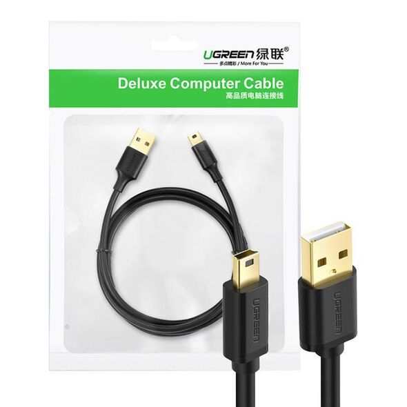 Cable USB 2.0 UGREEN 10355B, male, mini USB, 1m 6957303800483