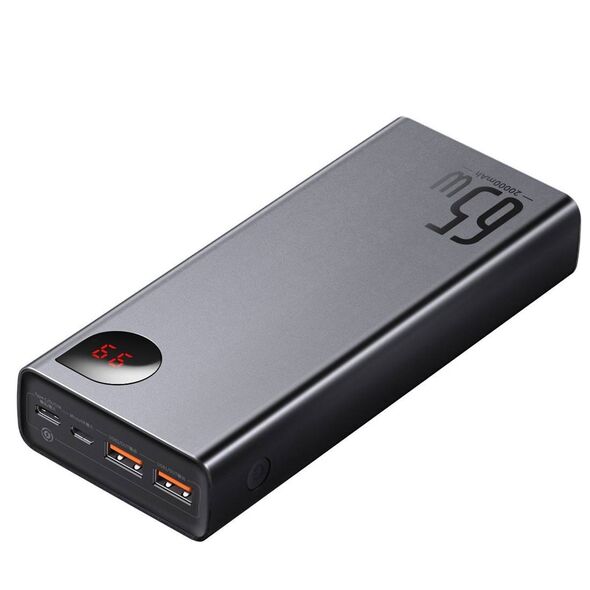 Baseus Adaman Metal Powerbank 20000mAh PD QC 3.0 65W 2xUSB + USB-C + micro USB (Black) 6953156204324