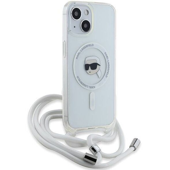 Original Case IPHONE 13 / 14 / 15 Karl Lagerfeld Hardcase Silicone Choupette Head MagSafe (KLHMP15SHCKHNT) transparent 3666339286989