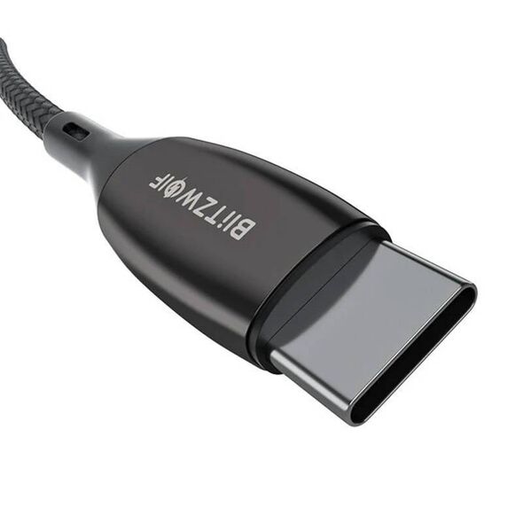 USB-C to USB-C cable BlitzWolf BW-TC23, with display, 100W, 1.8m (black) 5905316147171