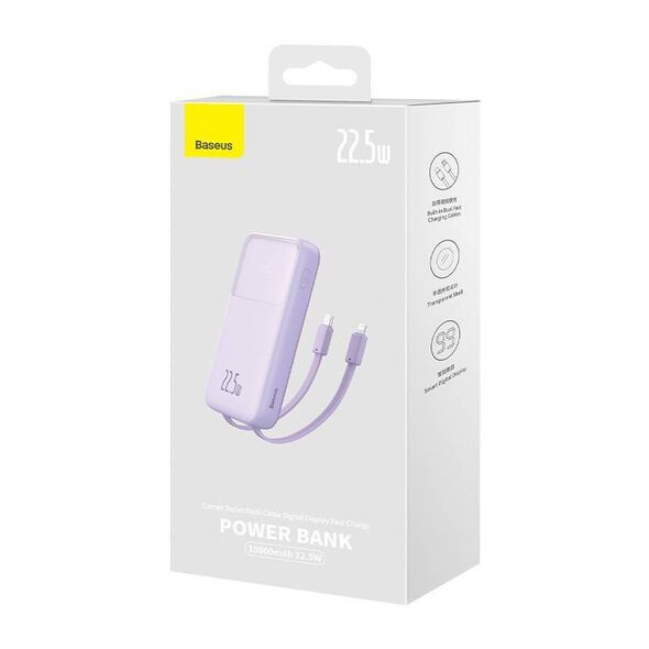 Powerbank Baseus Comet with USB to USB-C cable, 10000mAh, 22.5W (purple) 6932172628772