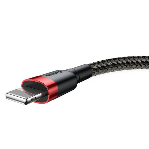 Baseus USB to Lightning Cable, 480Mbps, 1.5A, 2m - Baseus Cafule Special Edition (CALKLF-HG1) - Grey / Black 6953156283374 έως 12 άτοκες Δόσεις