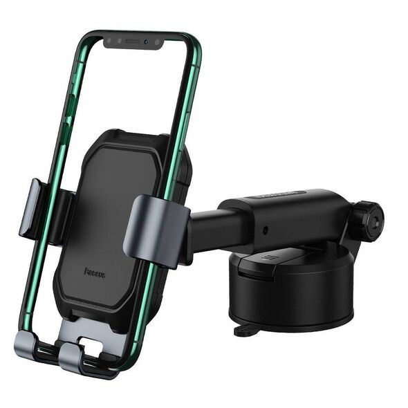 Gravity car mount for Baseus Tank phone with suction cup (black) 6953156226326