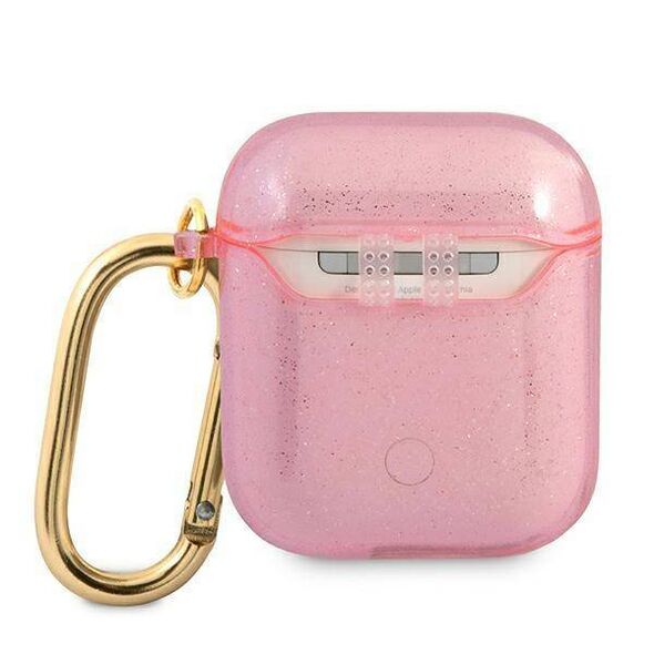 Case APPLE AIRPODS Guess Glitter Collection (GUA2UCG4GP) pink 3666339009939