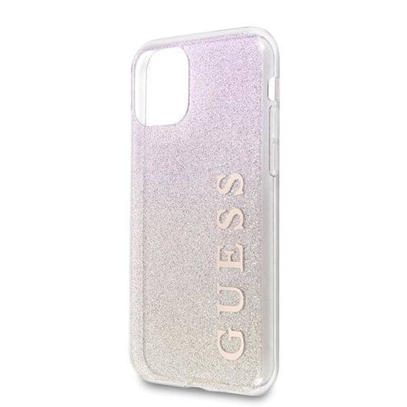 Original Case IPHONE 11 PRO MAX Guess Hard Case Gradient Glitter (GUHCN65PCUGLGPI) gold & pink 3700740472002