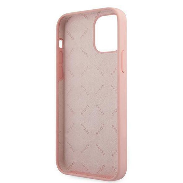 Original Case IPHONE 12 / 12 PRO Guess Hardcase Silicone Vintage (GUHCP12MLSVSPG) pink 3700740495193