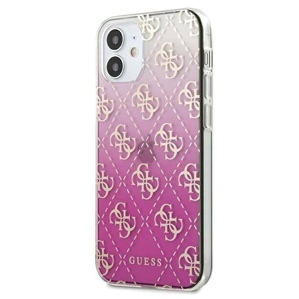 Original Case IPHONE 12 MINI Guess Hardcase 4G Gradient (GUHCP12SPCU4GGPI) pink 3700740481486