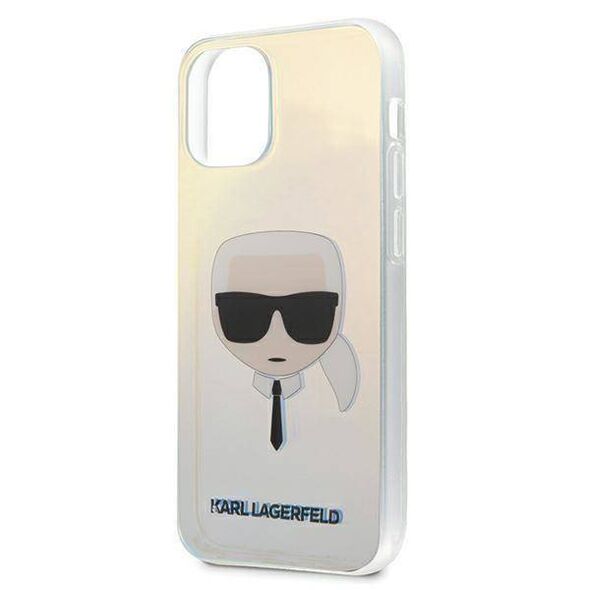 Original Case IPHONE 12 MINI Karl Lagerfeld Multicolor Hardcase Iridescent Karl`s Head (KLHCP12SPCKHML) multicolored 3700740482926