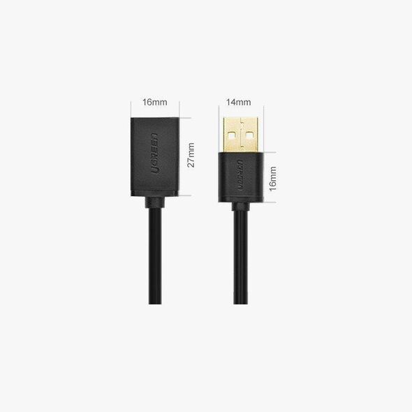 USB 2.0 extension cable UGREEN US103, 2m (black) 6957303813162