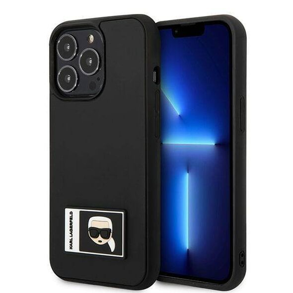 Original Case IPHONE 13 PRO Karl Lagerfeld Hardcase Ikonik Patch black 3666339049669