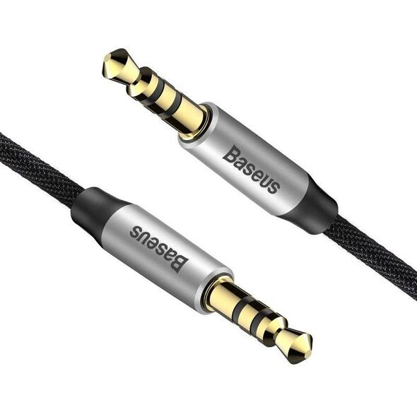 Baseus Yiven Audio Cable Cable 3.5 male Audio M30 1.5M Silver+ Black 6953156257207