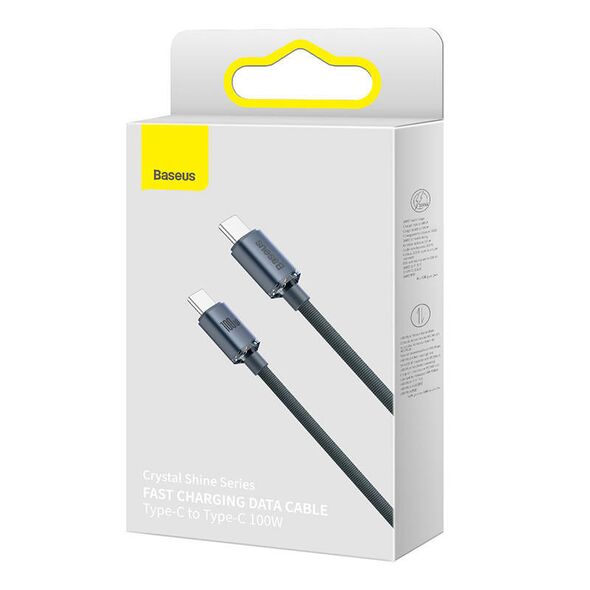 Baseus Crystal Shine cable USB-C to USB-C, 100W, 1.2m (black) 6932172602864