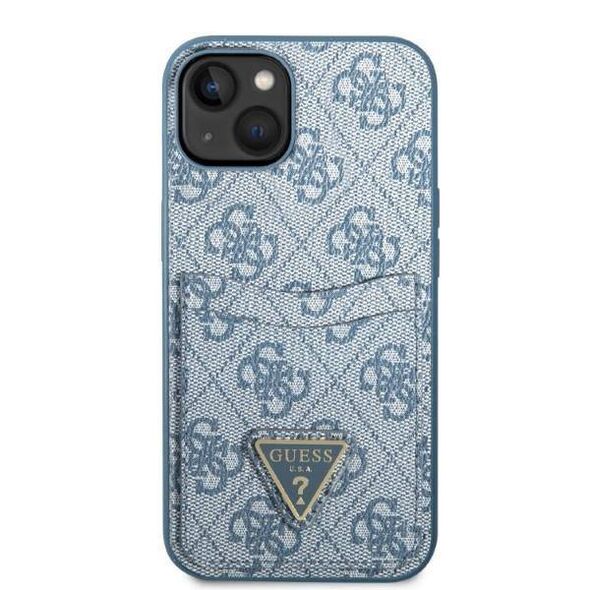 Case IPHONE 13 MINI Guess Hardcase 4G Triangle Logo Cardslot (GUHCP13SP4TPB) blue 3666339047764