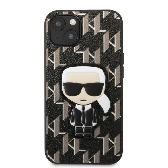 Original Case IPHONE 13 Karl Lagerfeld Hardcase Monogram Ikonik Patch black 3666339049379