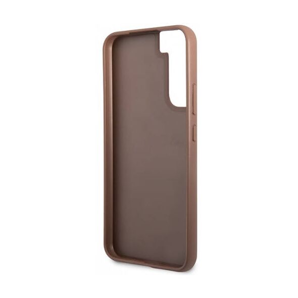 Original Case SAMSUNG GALAXY S23+ Guess Hard Case 4G Metal Gold Logo (GUHCS23MG4GFBR) brown 3666339116996