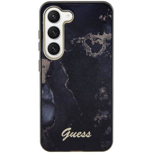 Original Case SAMSUNG GALAXY S23 Guess Hardcase Golden Marble Collection (GUHCS23SHTMRSK) black 3666339117344