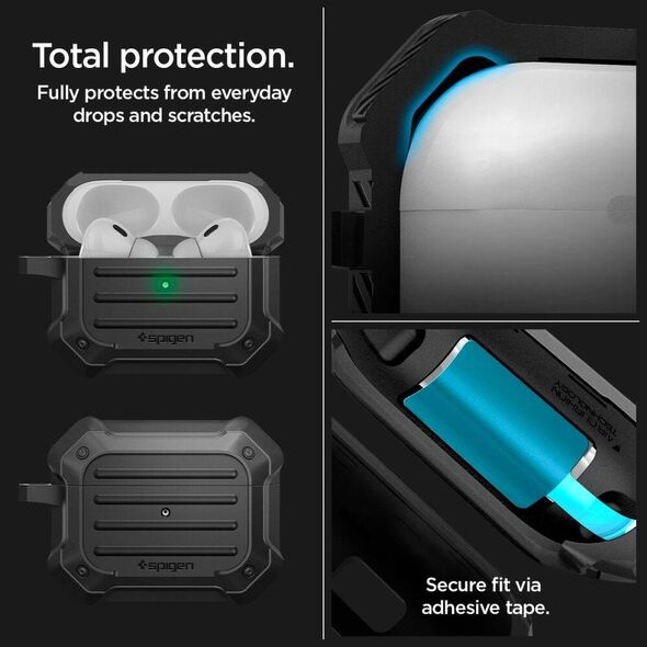 Case APPLE AIRPODS PRO 1 / 2 Spigen Tough Armor Mag MagSafe black 8809811868982