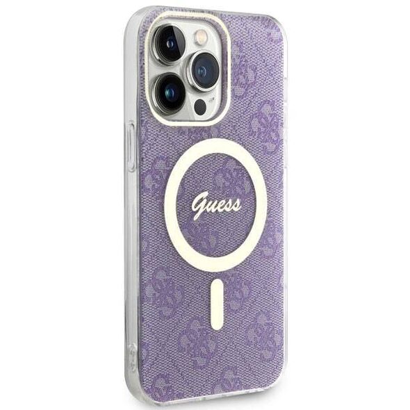 Original Case IPHONE 14 PRO MAX Guess Hardcase 4G MagSafe (GUHMP14XH4STU) purple 3666339118259