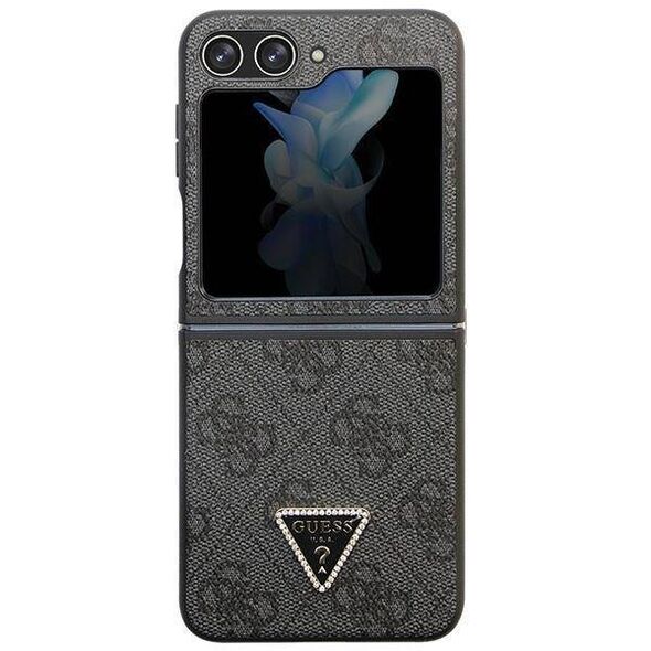 Original Case SAMSUNG GALAXY Z FLIP 5 Guess Hardcase Leather 4G Diamond Triangle (GUHCZF5P4TDPK) black 3666339173890