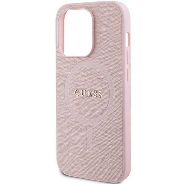 Original Case IPHONE 13 PRO Guess Hardcase Saffiano MagSafe (GUHMP13LPSAHMCP) pink 3666339156121