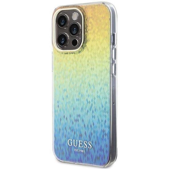 Original Case APPLE IPHONE 15 PRO MAX Guess Hardcase IML Faceted Mirror Disco Iridescent (GUHCP15XHDECMI) multicolored 3666339172343