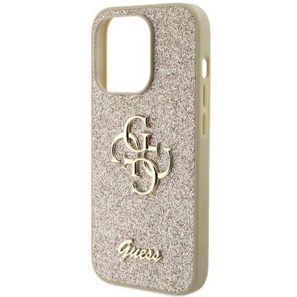 Original Case APPLE IPHONE 15 PRO MAX Guess Hardcase Glitter Script Big 4G (GUHCP15XHG4SGD) gold 3666339147815