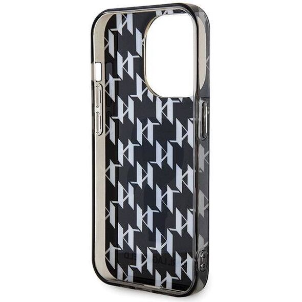 Original Case APPLE IPHONE 15 PRO MAX Karl Lagerfeld Hardcase Monogram Ikonik (KLHCP15XHNKMKLK) transparent 3666339163389