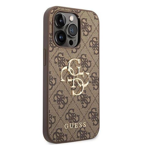 Original Case APPLE IPHONE 15 PRO Guess Hardcase 4G Big Metal Logo (GUHCP15L4GMGBR) brown 3666339171520