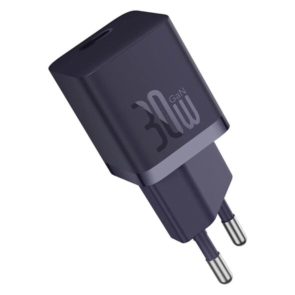 Baseus Charger Type-C, Fast Charging, GaN, 30W + Cable Type-C, 100W, 1m - Baseus (P1011090902523-00) - Midnight Purple 6932172654436 έως 12 άτοκες Δόσεις