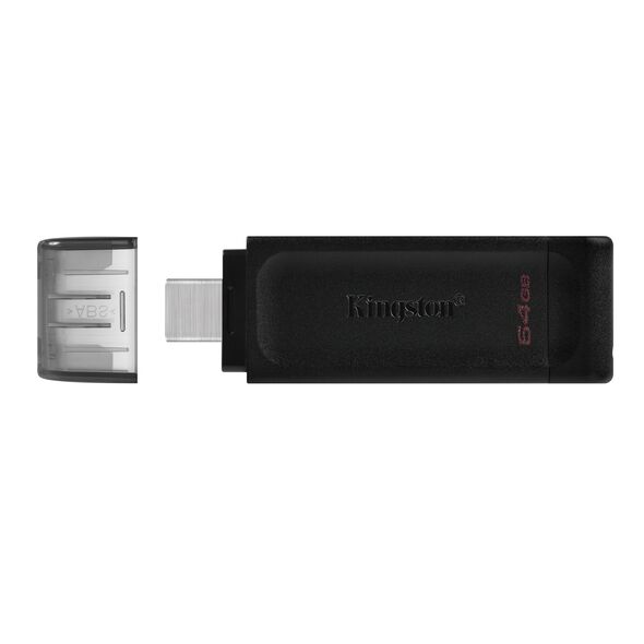 Kingston pendrive 64GB USB-C DT70 black 740617305302