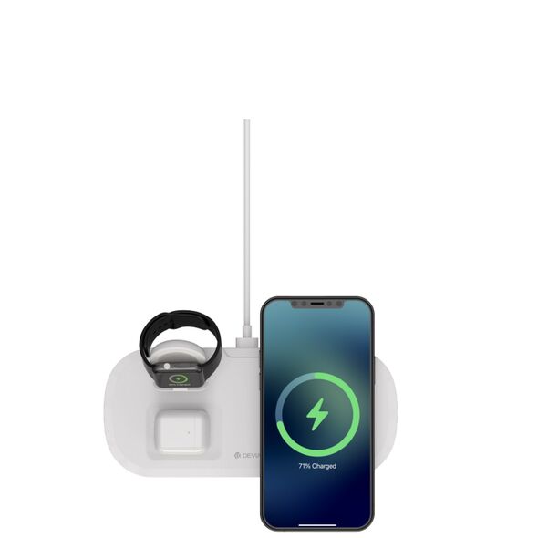 Devia wireless charger 3in1 Smart 15W white 6938595346552