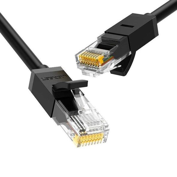 UGREEN NW102 Ethernet RJ45 Rounded Network Cable, Cat.6, UTP, 15m (Black) 6957303821655