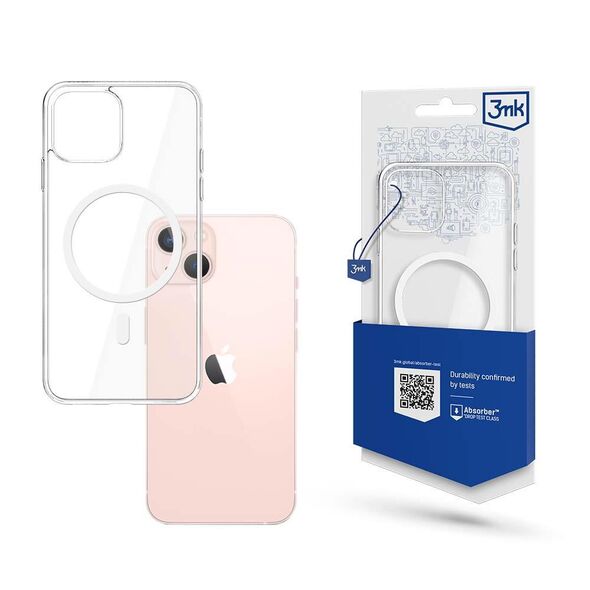 Case for iPhone 14 compatible with MagSafe from the 3mk MagCase series - transparent