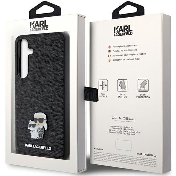 Karl Lagerfeld case for Samsung Galaxy S24 Plus KLHCS24MPSAKCMPK black HC SAFFIANO KC PIN 3666339242039