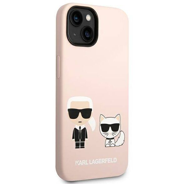 Original Case IPHONE 14 PLUS Karl Lagerfeld Hardcase Silicone Karl & Choupette Magsafe (KLHMP14MSSKCI) pink 3666339078126