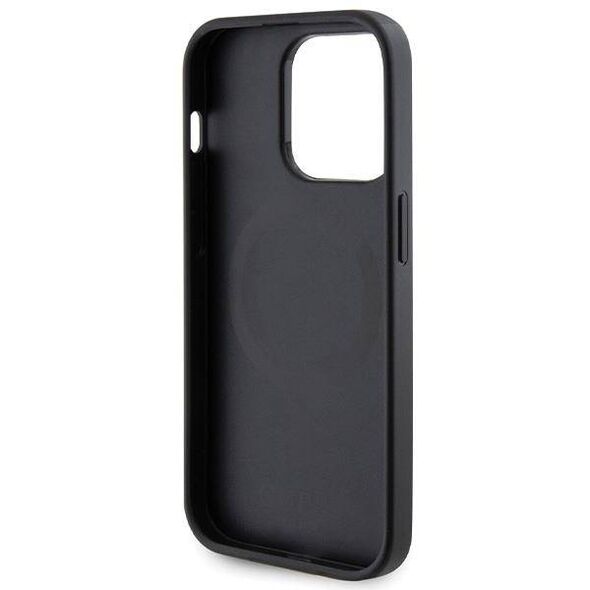 Original Case IPHONE 14 PRO Guess Hardcase Saffiano MagSafe (GUHMP14LPSAHMCK) black 3666339155742