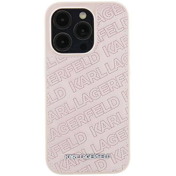 Original Case APPLE IPHONE 15 Karl Lagerfeld Hardcase Quilted K Pattern (KLHCP15SPQKPMP) pink 3666339165154