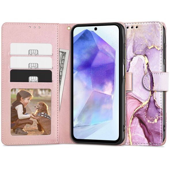 Case SAMSUNG GALAXY A55 5G Tech-Protect Wallet Marble 5906203692194