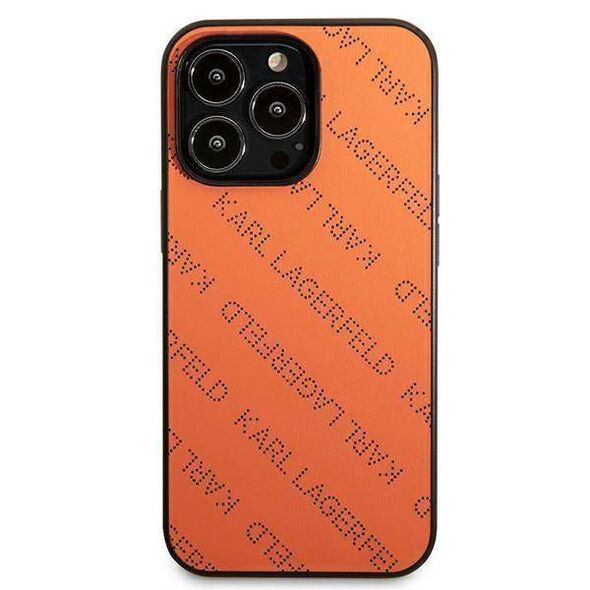 Original Case IPHONE 13 PRO MAX Karl Lagerfeld Hardcase Perforated Allover (KLHCP13XPTLO) orange 3666339049591