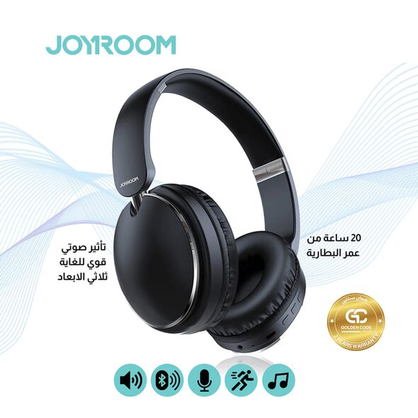 JoyRoom Wireless Headset with Microphone - JoyRoom (JR-HL2) - Black 6941237152657 έως 12 άτοκες Δόσεις