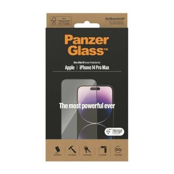 Tempered Glass 5D IPHONE 14 PRO MAX PanzerGlass Ultra-Wide Fit Privacy Screen Protection Antibacterial (2774) 5711724027741