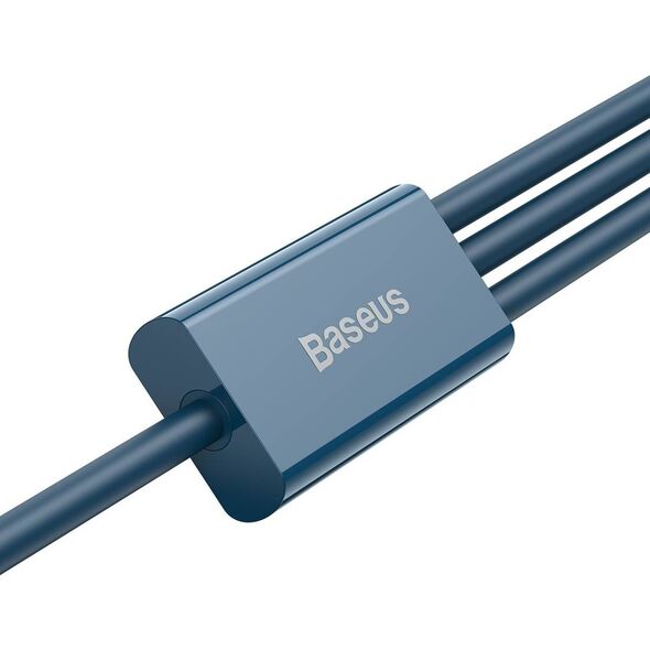 USB cable 3in1 Baseus Superior Series, USB to micro USB / USB-C / Lightning, 3.5A, 1.2m (blue) 6953156205543