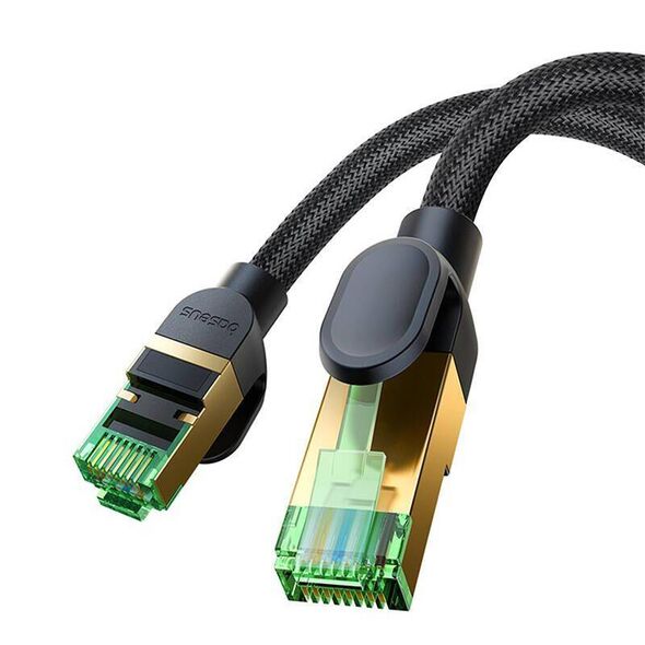 Braided network cable cat.8 Baseus Ethernet RJ45, 40Gbps, 10m (black) 6932172646752