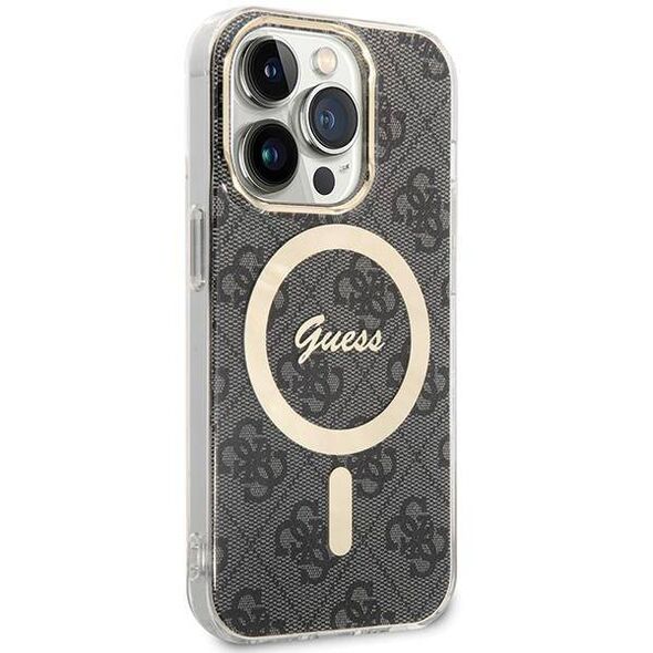 Original Case APPLE IPHONE 15 PRO Guess Hardcase IML 4G MagSafe black 3666339194567