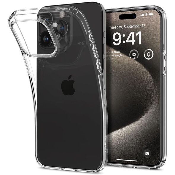 Spigen Husa pentru iPhone 15 Pro Max - Spigen Liquid Crystal - Clear 8809896749060 έως 12 άτοκες Δόσεις